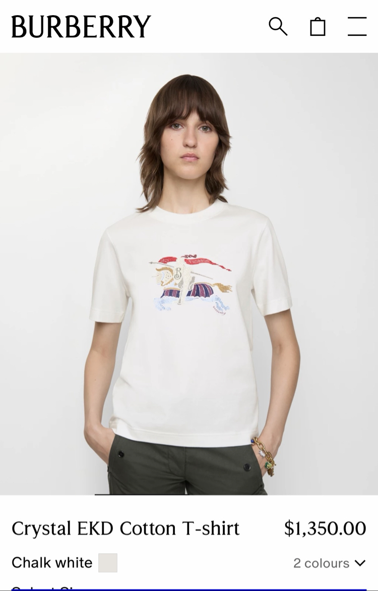 BURBERRY Arma T-shirt Beyaz 