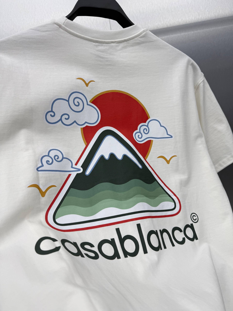 CASABLANCA Pamuklu T-shirt Beyaz