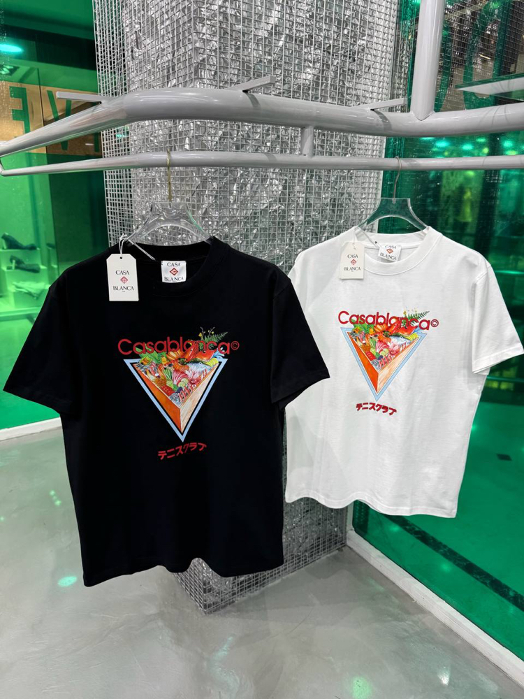 CASABLANCA Pamuklu T-shirt Siyah