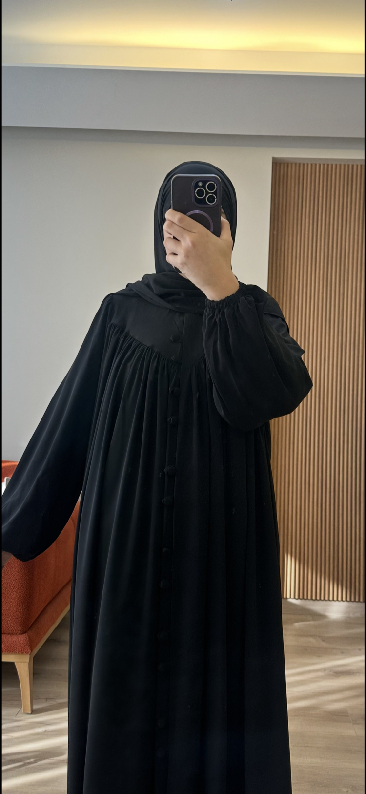 V robalı Ferace siyah (kargo ücretsiz) 