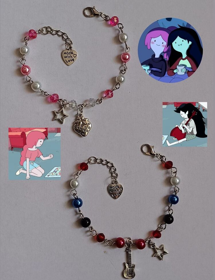 marceline x bubblegum couple bileklik 