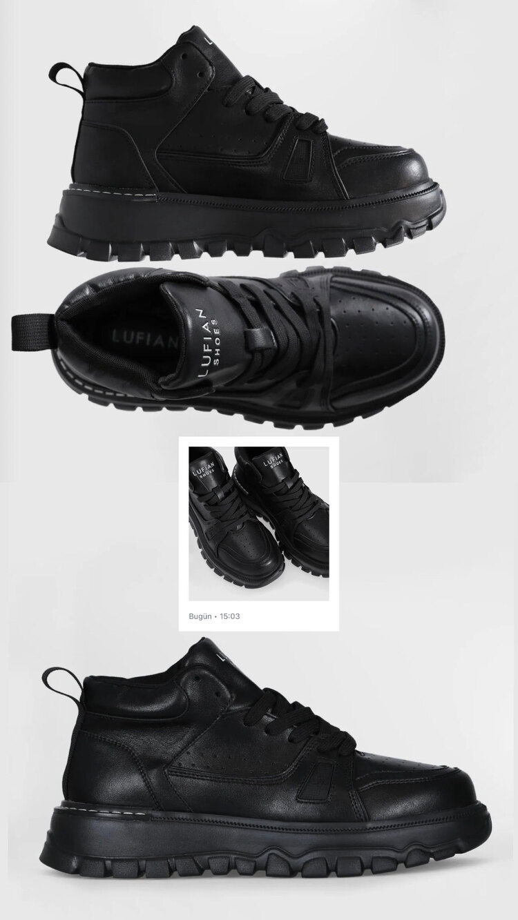 LUFİAN SİYAH SNEAKER AYAKKABI