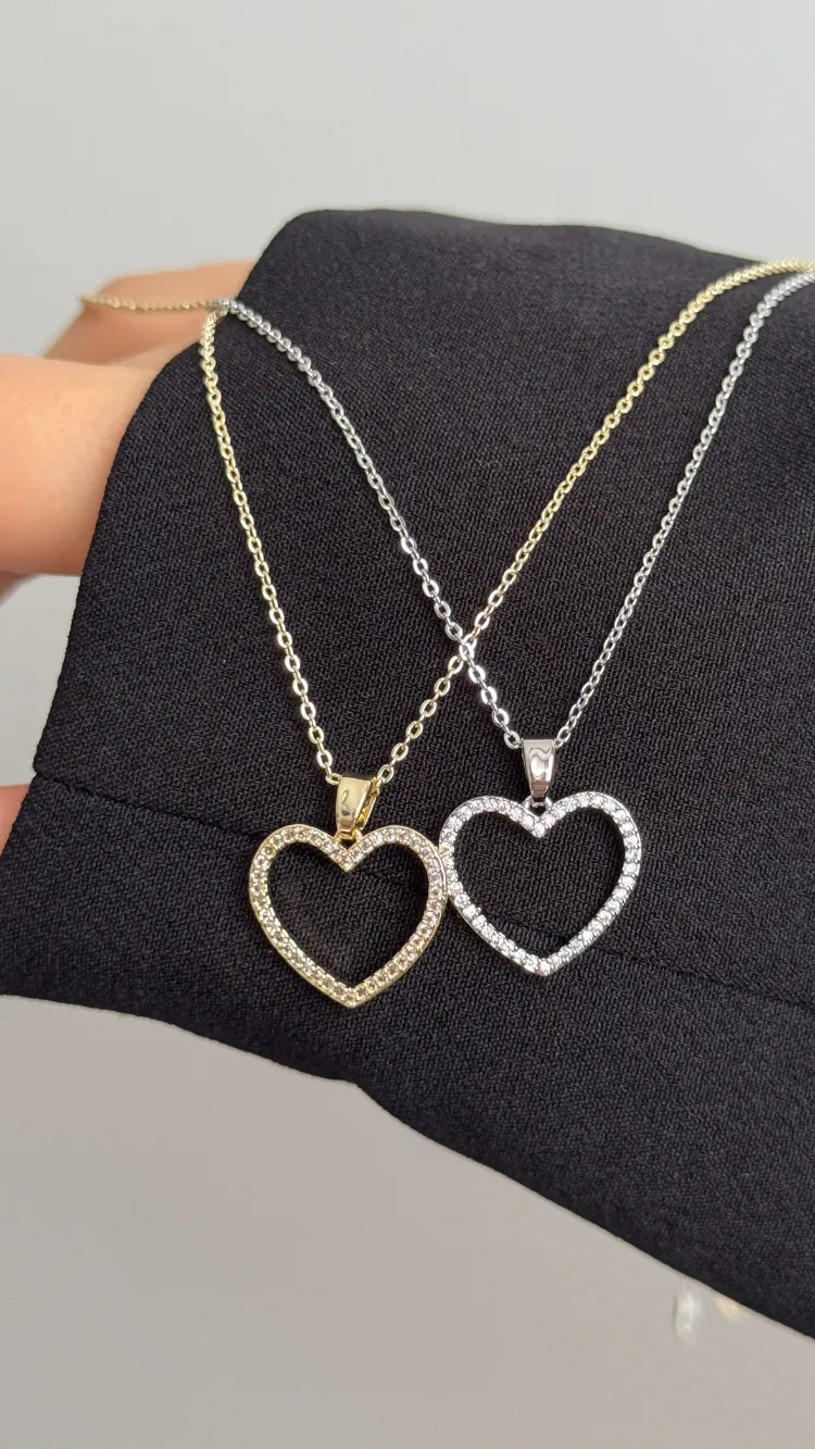 Gold/Silver Kalp Kolye