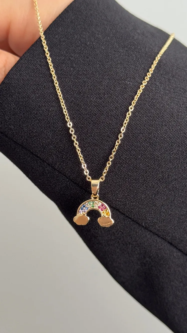 Gold Gökkuşağı Kolye