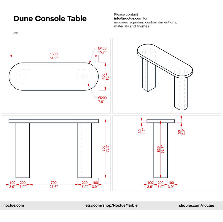 Dune Travertine Console Table