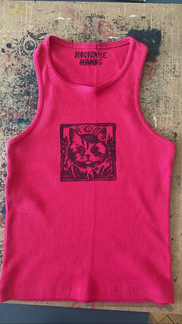 Curious Cat Rib Tank Top