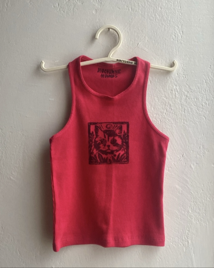 Curious Cat Rib Tank Top