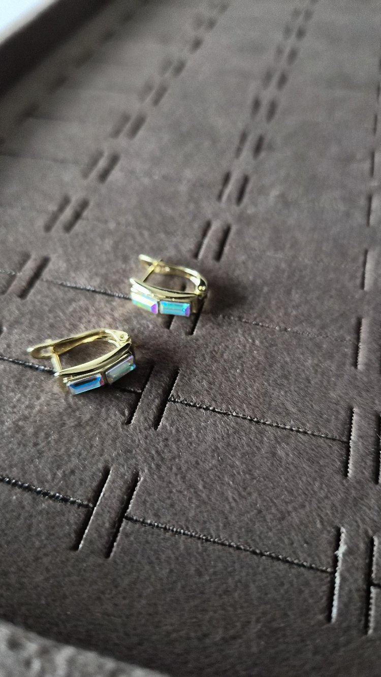 Swarovski Taşlı Minimal Küpe