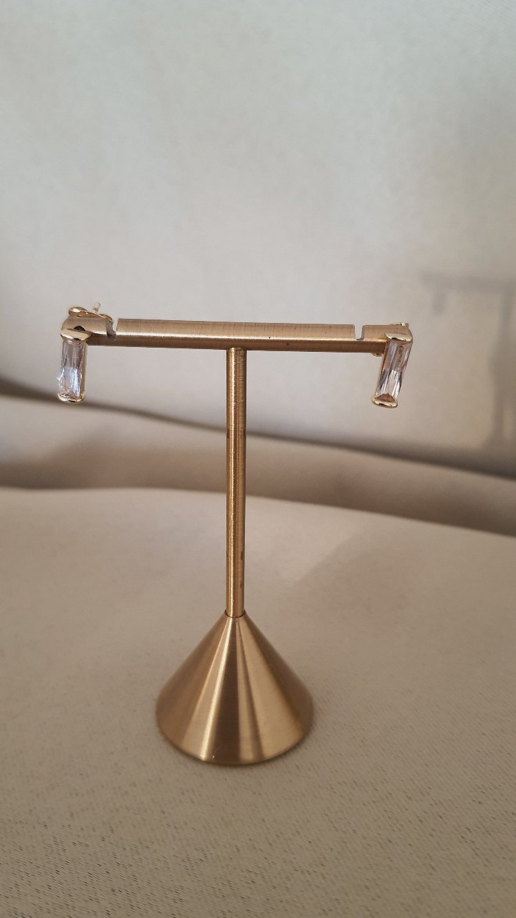 VIP 14K Minik Taşlı Küpe