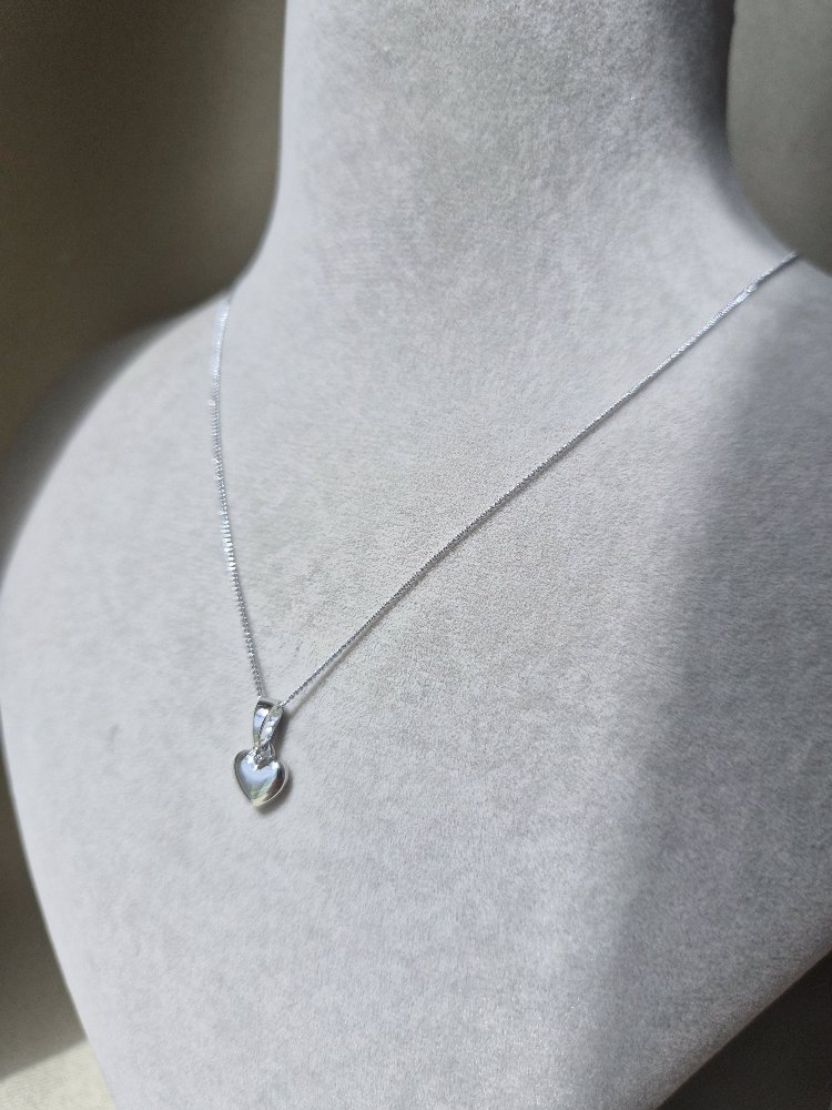 Silver Minimal Kalp Kolye