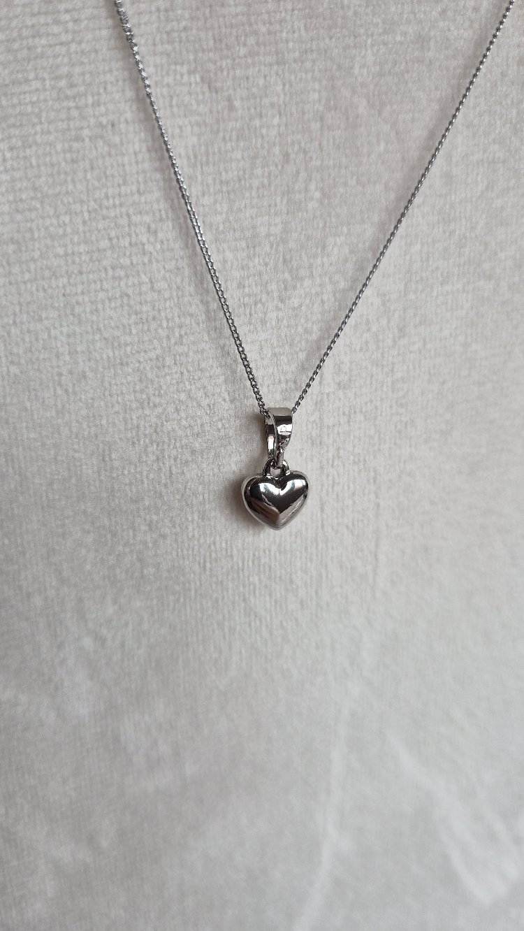 Silver Minimal Kalp Kolye