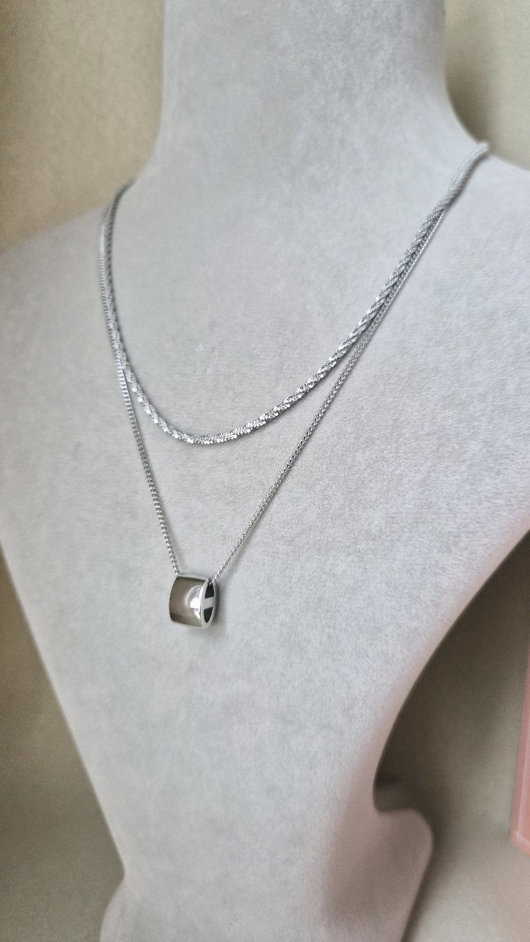 2'Li Silver Kolye 