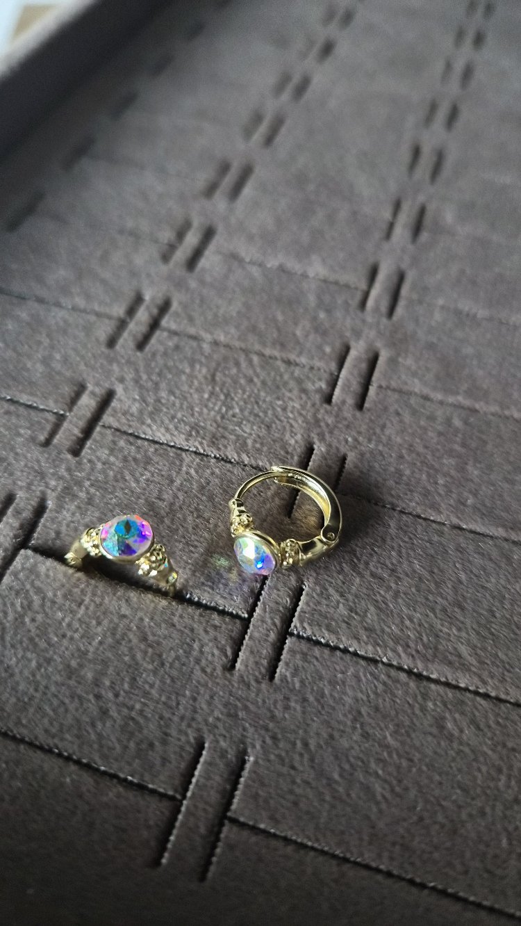 Swarovski Minimal Halka Küpe