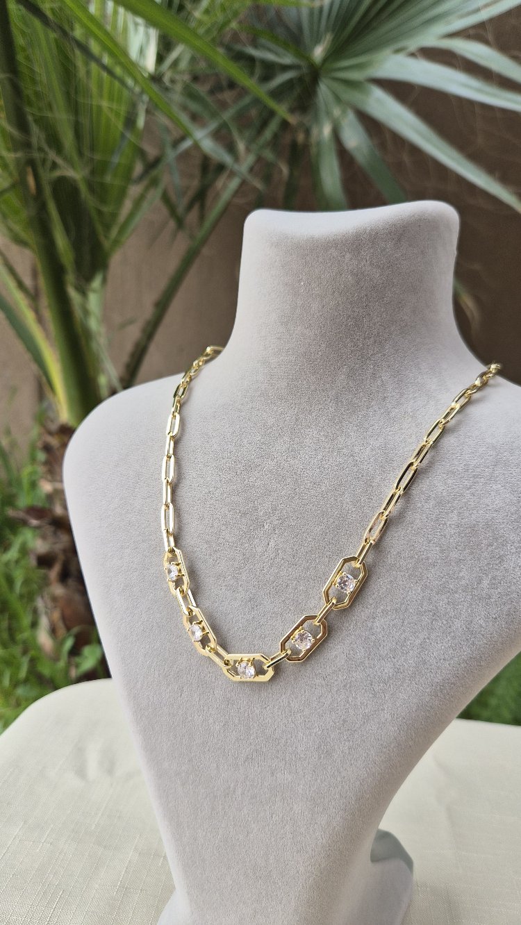 VIP Taş Detaylı Kolye (45+5 cm)