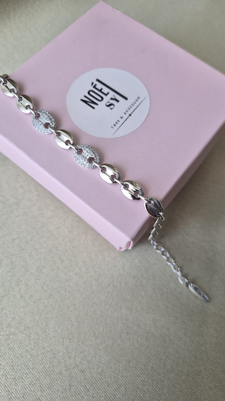 VIP Silver Zirkon Taşlı Bileklik