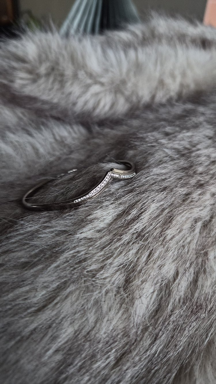 Silver Taşlı Kelepçe