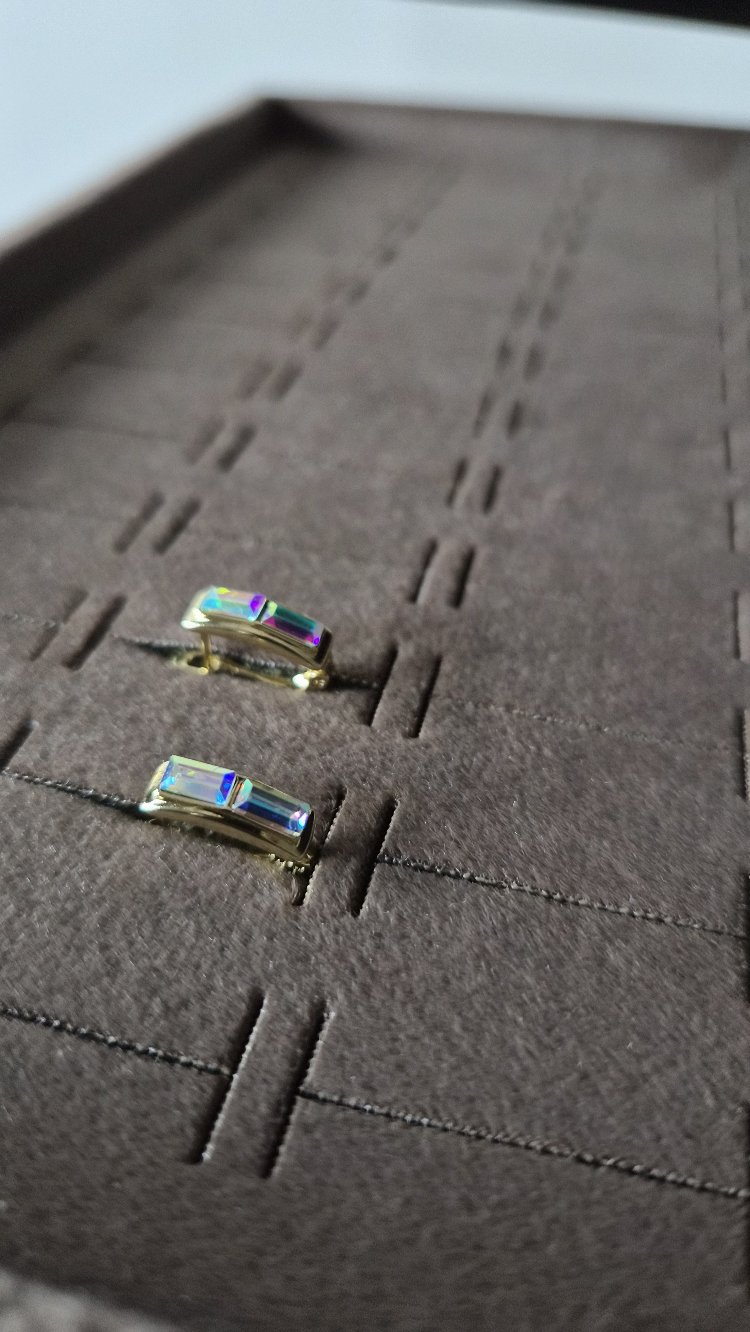 Swarovski Taşlı Minimal Küpe