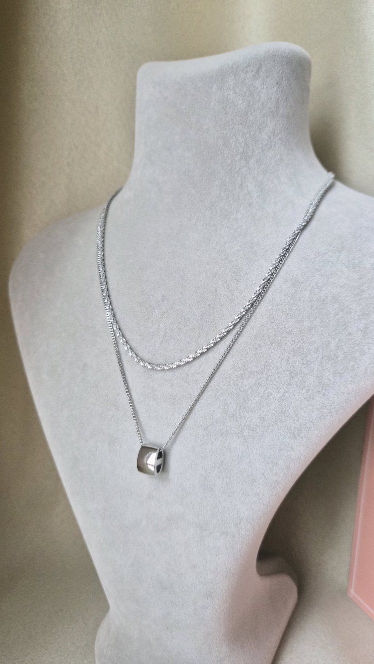 2'Li Silver Kolye 