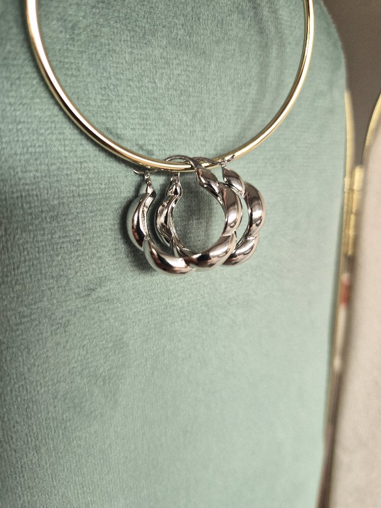 Silver Halka Küpe