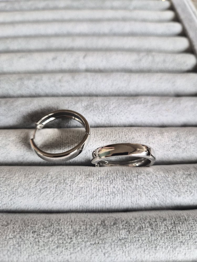 Silver Klasik Halka Küpe