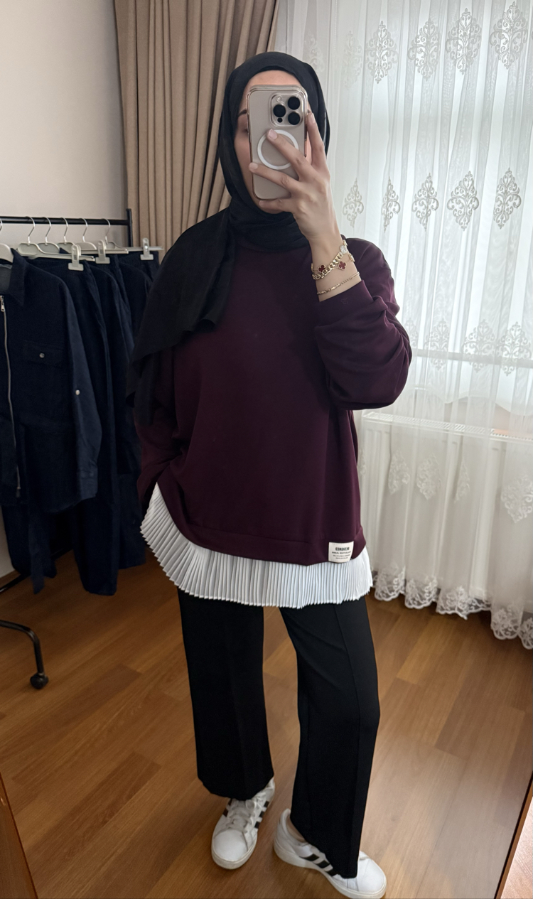 Bordo Piliseli Sweat