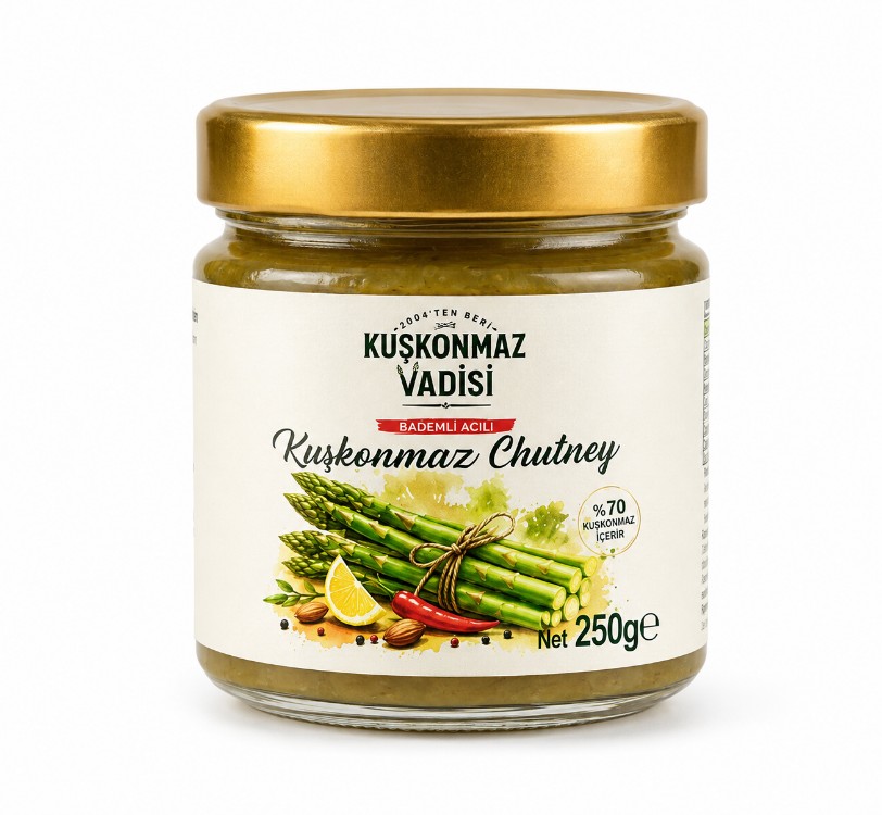 Bademli Acılı Kuşkonmaz Chutney Net 250g ℮