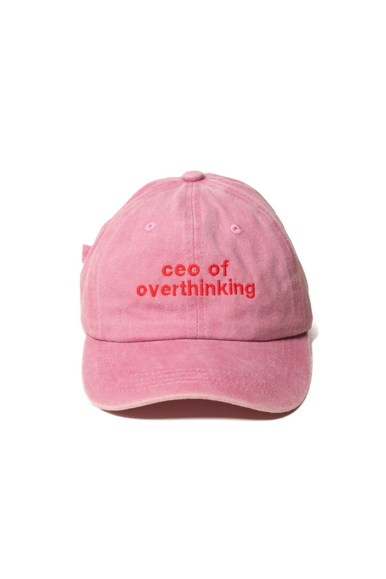 Yazı Nakışlı Şapka Pamuk Kumaşlı ve Ceo of Overthinking Sloganlı Şapka