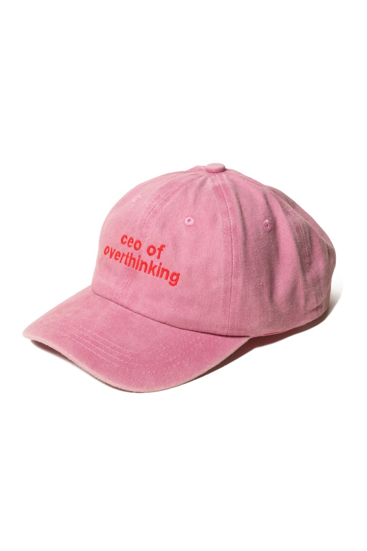 Yazı Nakışlı Şapka Pamuk Kumaşlı ve Ceo of Overthinking Sloganlı Şapka