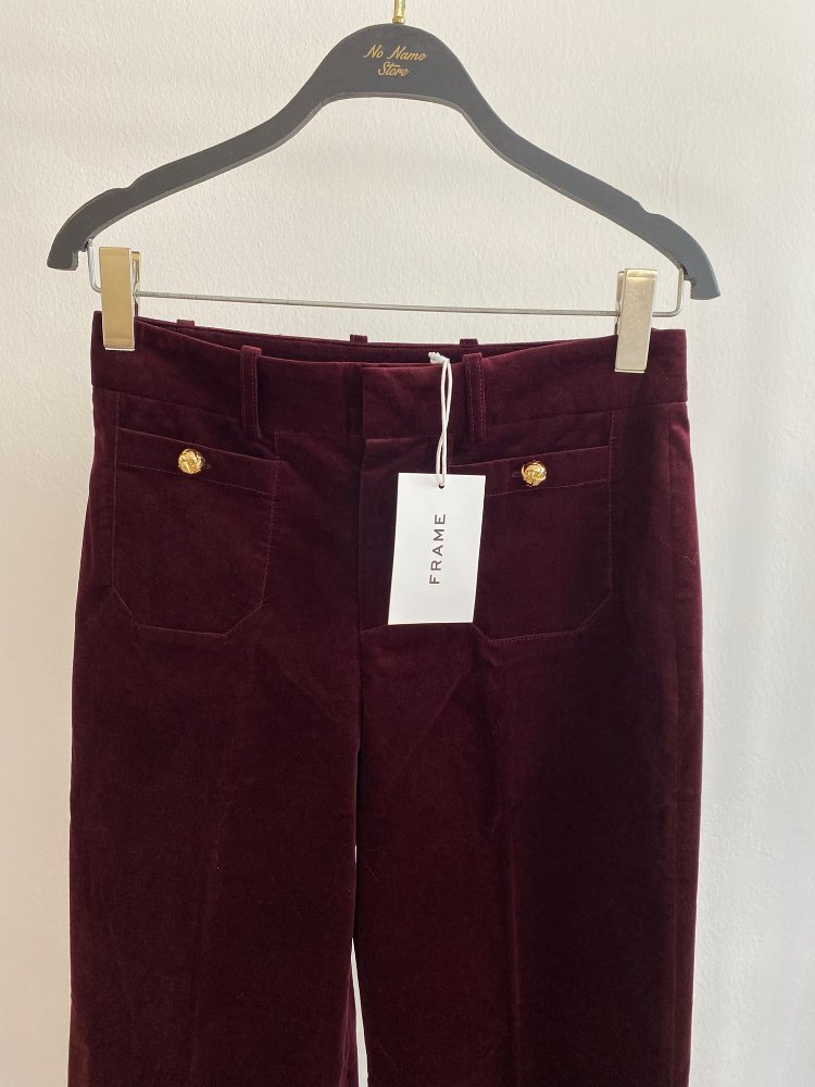 Frame Bordo Kadife Pantolon