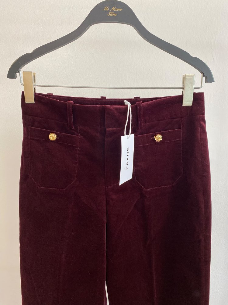 Frame Bordo Kadife Pantolon