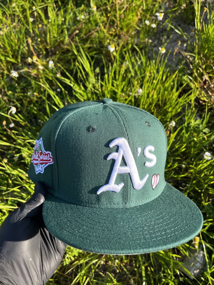Oakland Athletics Team Heart Fitted Cap