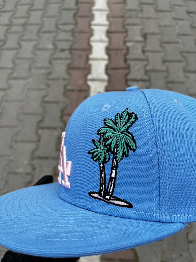 Los Angeles Dodgers Palm Tree Blue Fitted Cap