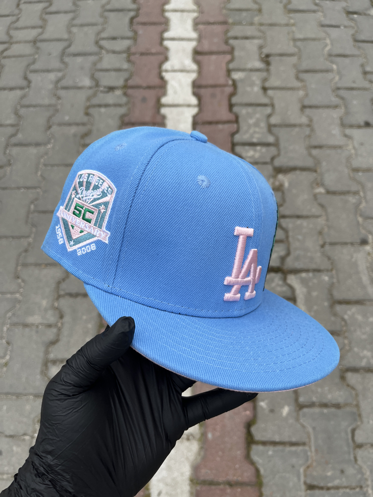 Los Angeles Dodgers Palm Tree Blue Fitted Cap