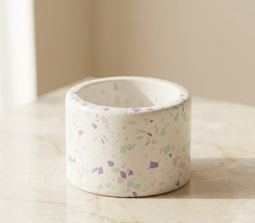 Pastel Terrazzo Candle Holder