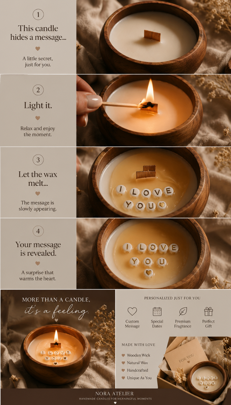 Nora Reveal Candle | Hidden Message Candle ✨
