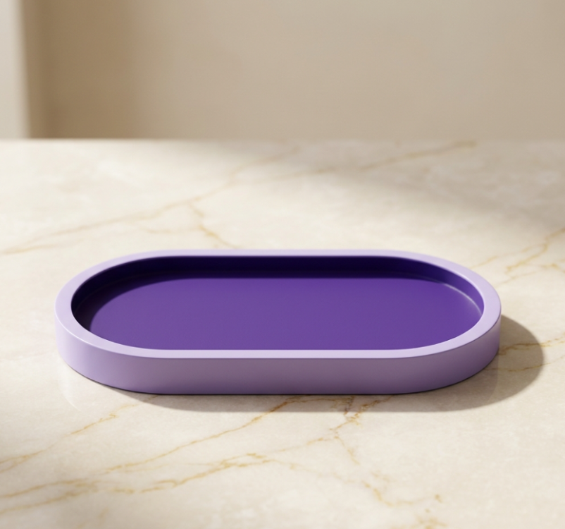 Lilac Oval Tray