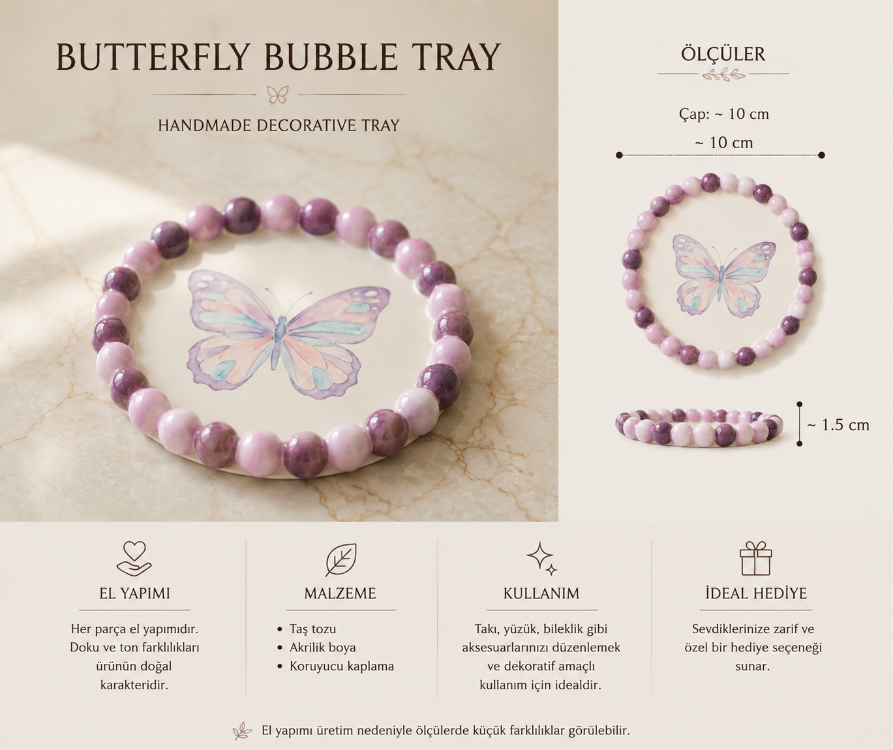 Butterfly Bubble Tray | Handmade Jewelry & Decor Tray