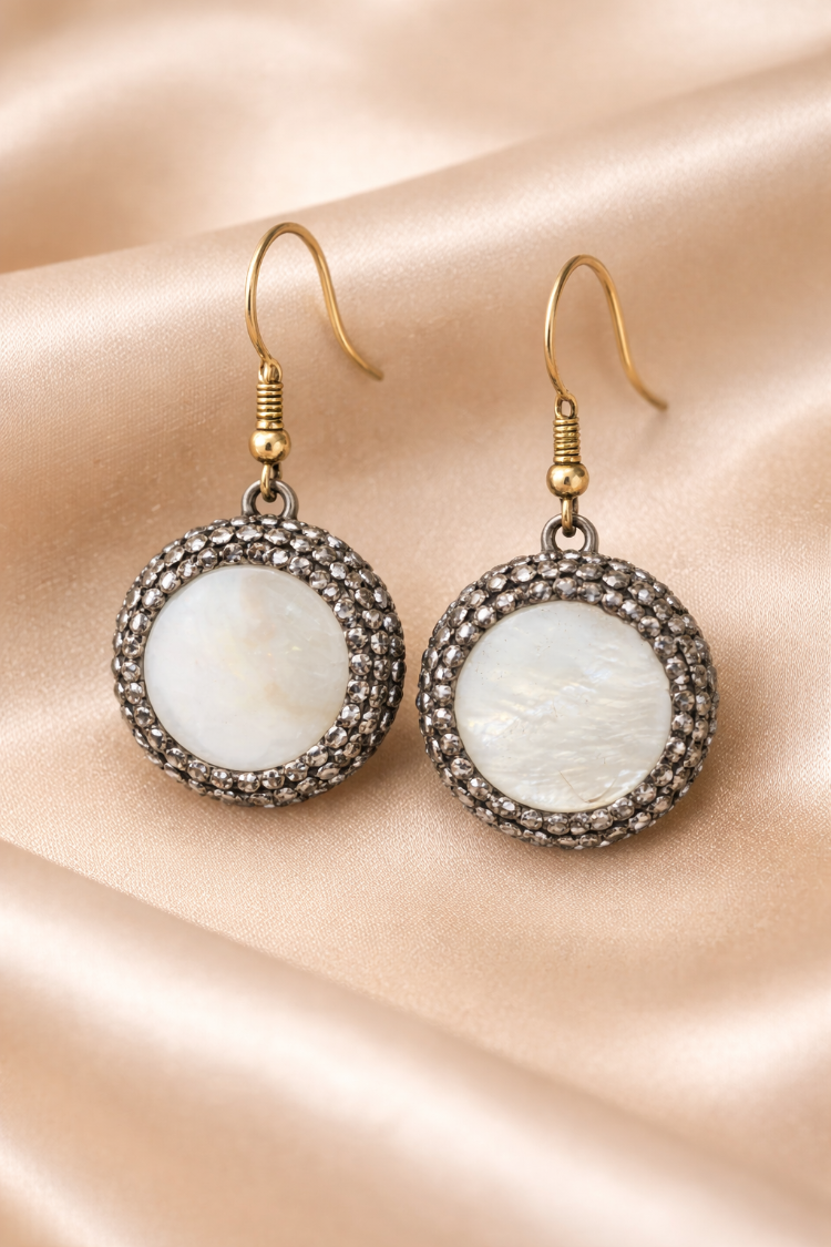 Luna Halo Mother of Pearl Earrings