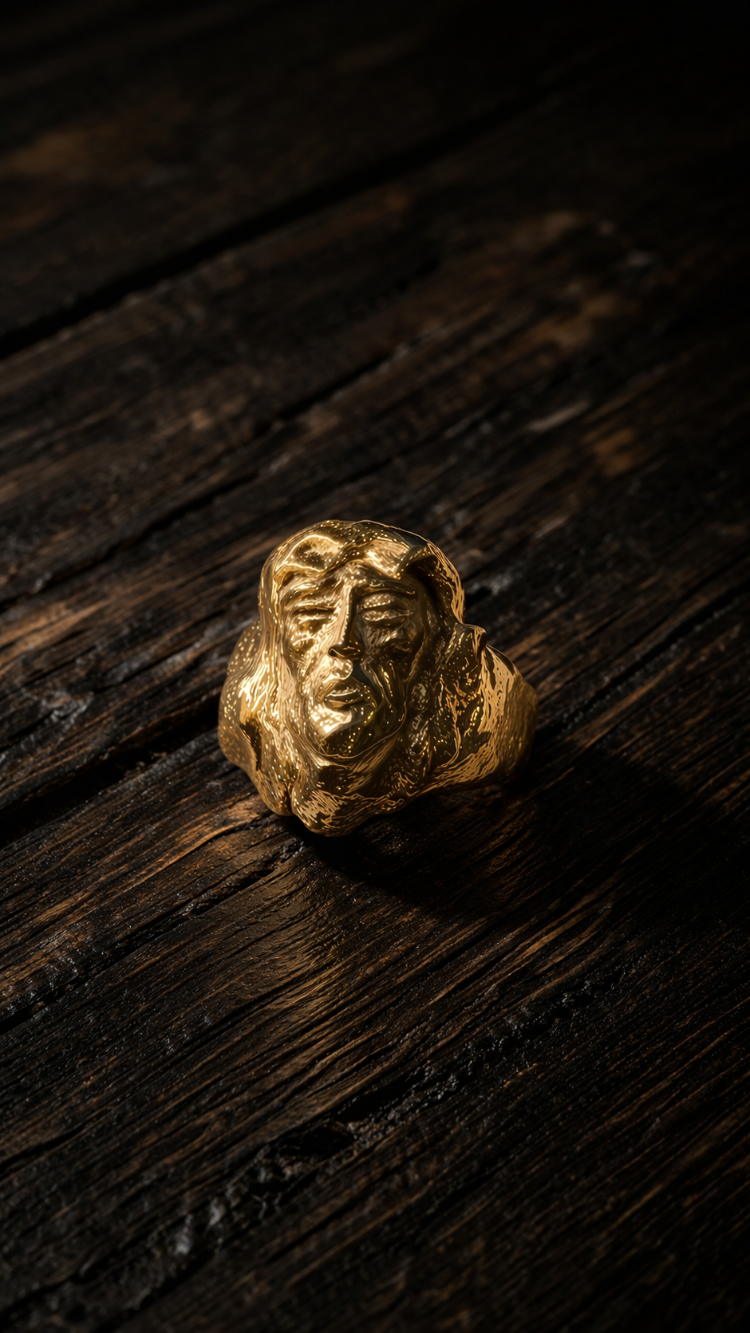 Sculpted Face Ring
