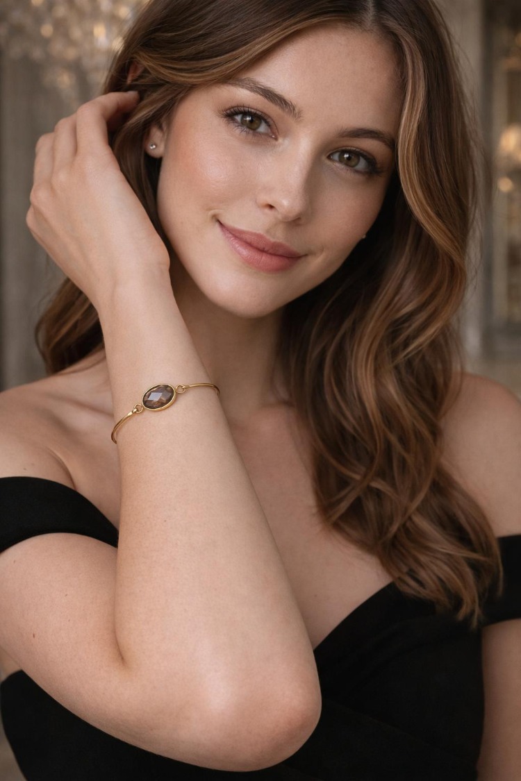 Aurelia Smoky Quartz Bangle