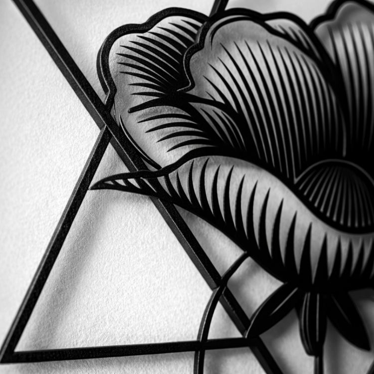 NORDIDA Geometrik Açelya Metal Duvar Tablosu – Northline Collection | NLN403 | 90x116 cm
