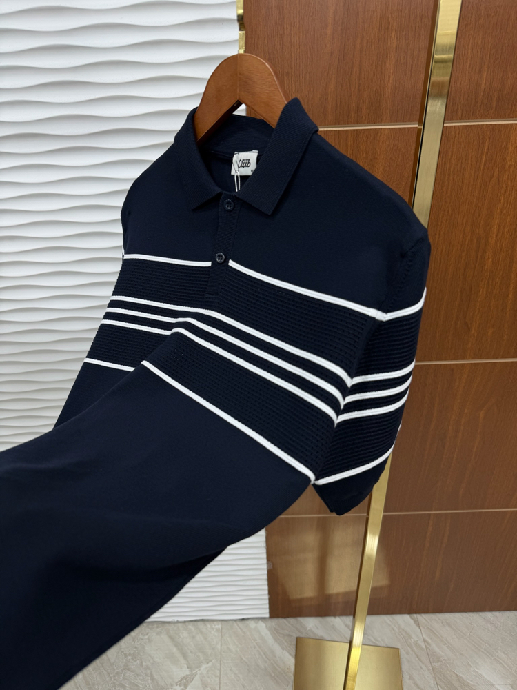 Beymen Club Çizgili Lacivert İthal Triko