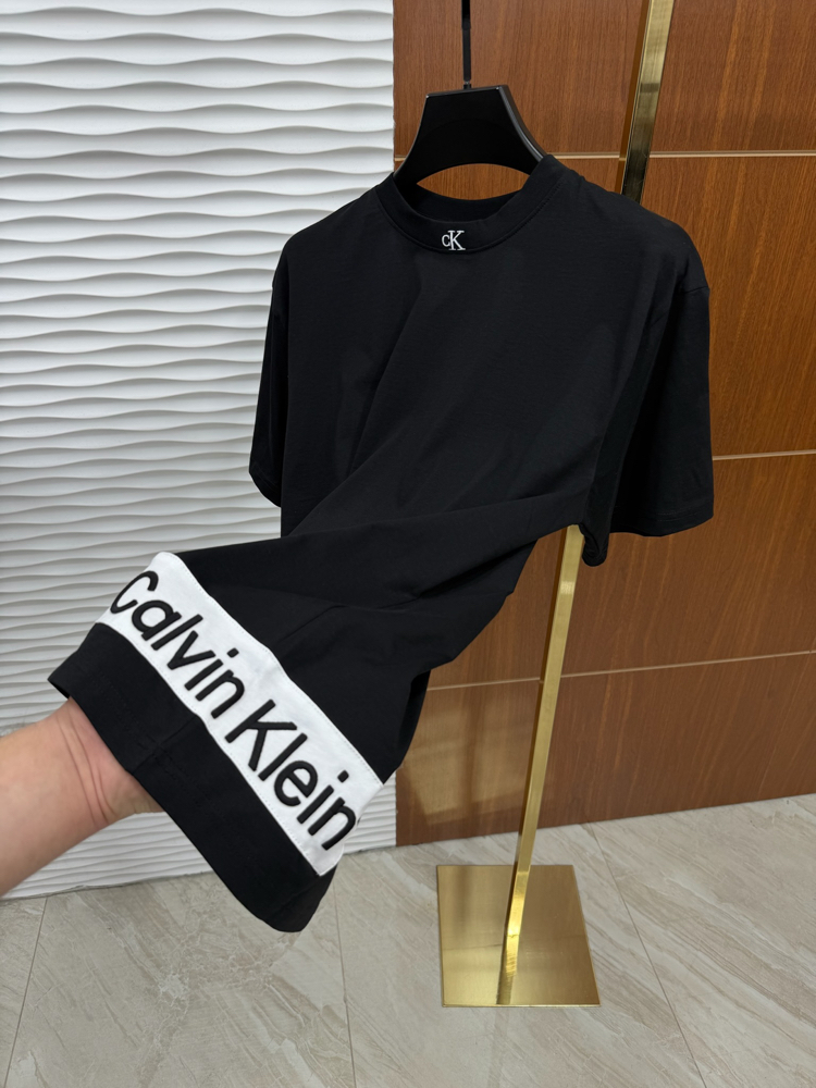 Calvin Klein Bel Baskılı Siyah İthal Tişört