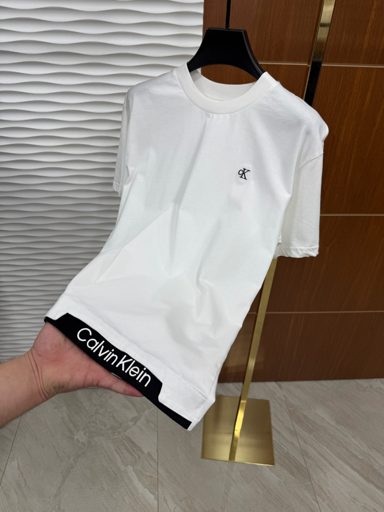 Calvin Klein Bel Baskılı 2 İthal Beyaz Tişört