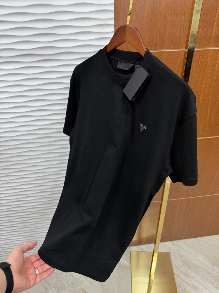 Prada Küçük Logo İthal Siyah Tişört