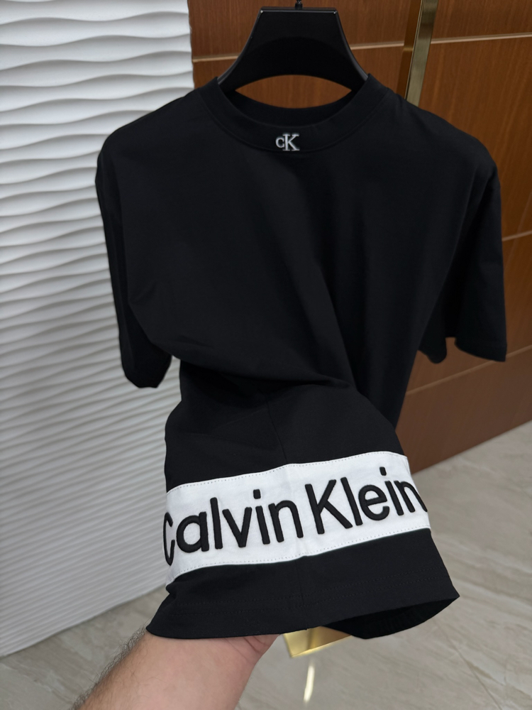 Calvin Klein Bel Baskılı Siyah İthal Tişört