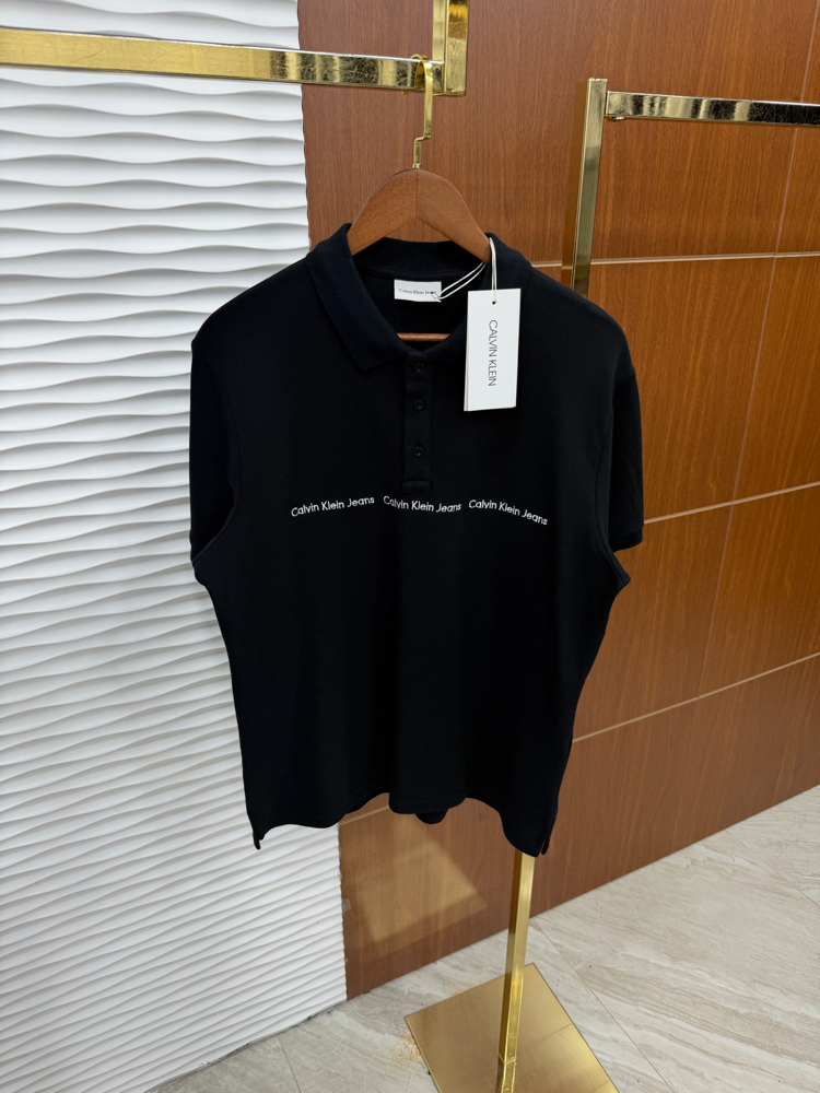 Calvin Klein Şeritli İthal Siyah Polo Yaka