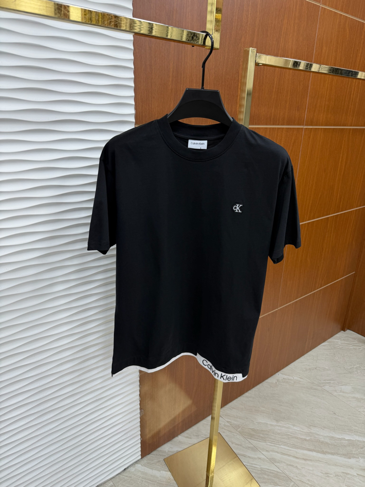 Calvin Klein Bel Baskılı 2 İthal Siyah Tişört