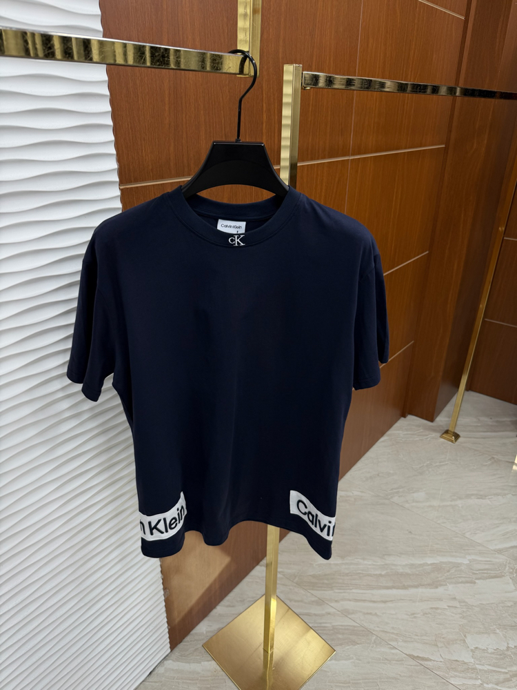 Calvin Klein Bel Baskılı İthal Lacivert Tişört