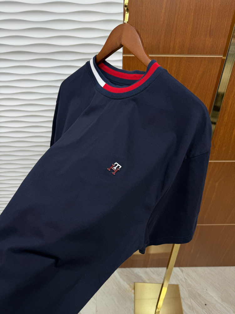 Tommy Plastik Baskı İthal Siyah Tişört